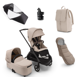 Bugaboo Dragonfly Essential Pushchair Bundle - Black/Desert Taupe Complete