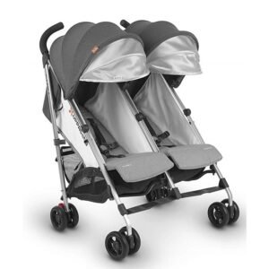 Uppababy G-Link 2 Double Stroller, Jordan (Charcoal Mélange/Silver)