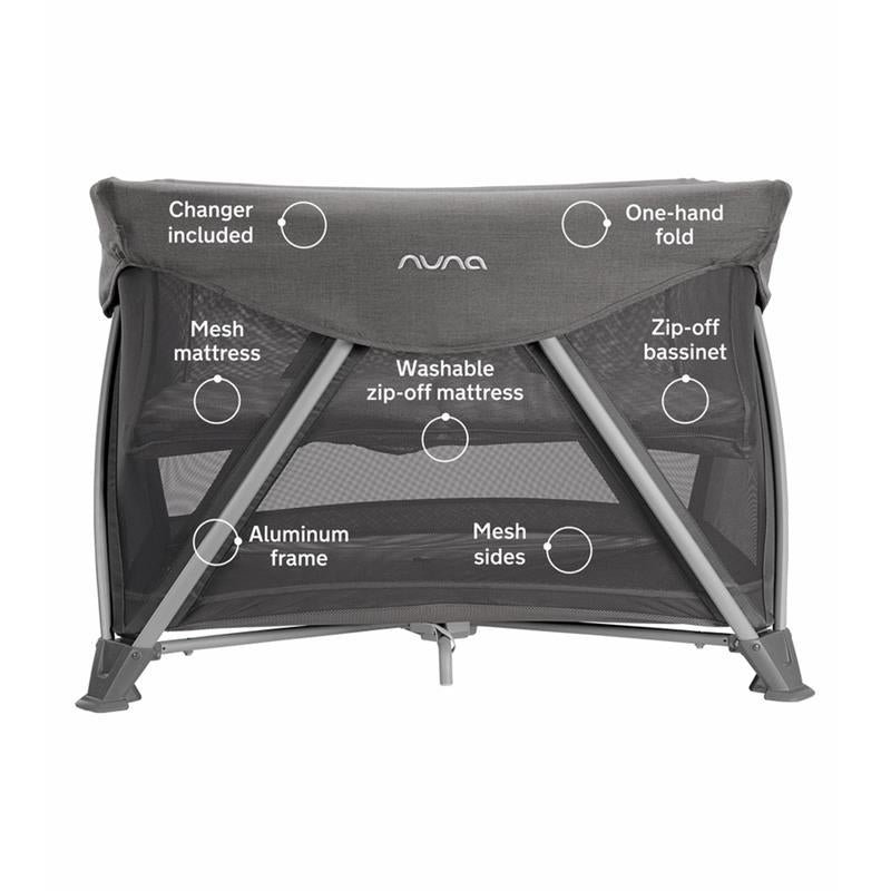 Nuna - Sena Aire Playard and Changer Bundle, Granite - Image 5