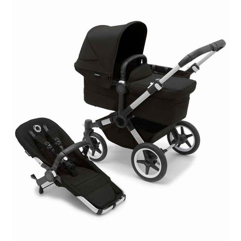 Bugaboo - Donkey 5 Mono Complete Single-to-Double Stroller, Aluminum/Midnight Black - Image 4