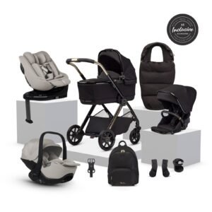 Silver Cross Reef 2 Special Edition Ultimate 360 Family Car Seat Bundle - Espresso with Natural Taupe