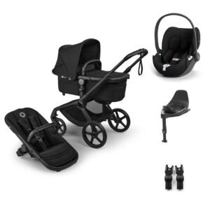 Bugaboo Fox 5 Renew & Cybex Cloud T Travel System - Black/Heritage Black