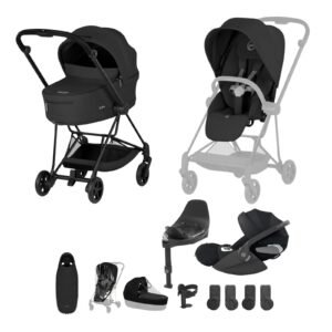 Cybex Mios Comfort Ultimate Travel System and Accessory Bundle - Matt Black/Sepia Black