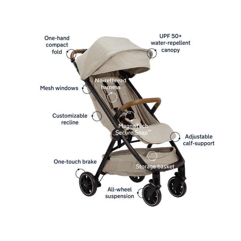 Nuna - Trvl Stroller With Travel Bag, Hazelwood - Image 2